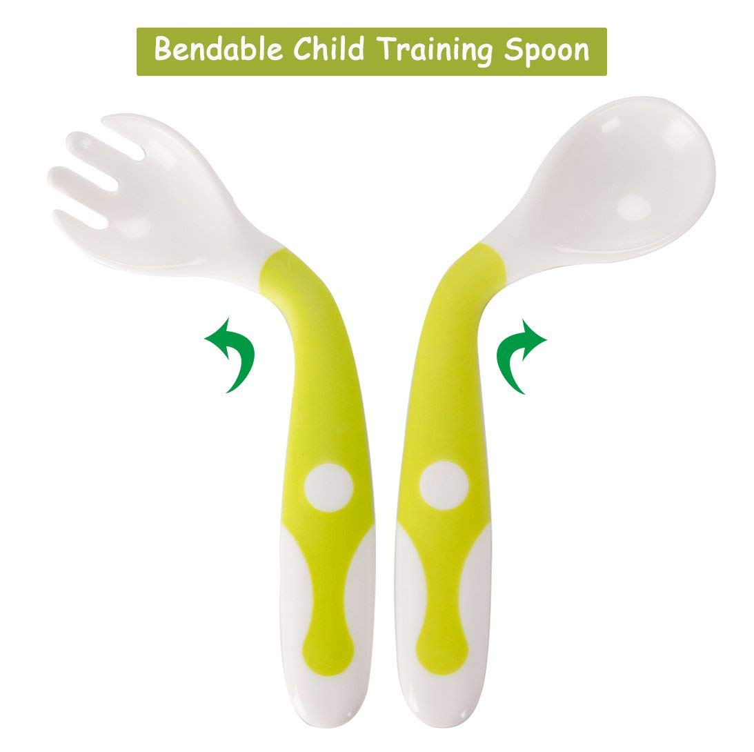 Baby Utensils Spoons, Color: 1 Set Green