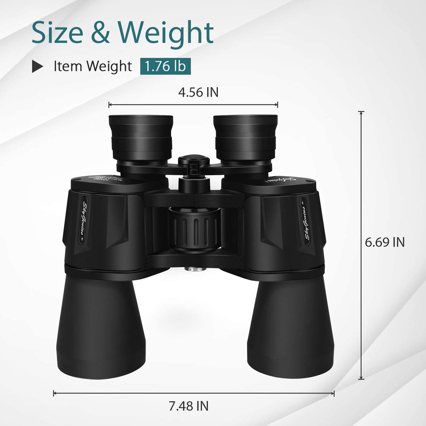 10 x 50 Binoculars for Adults Full-Size, Black