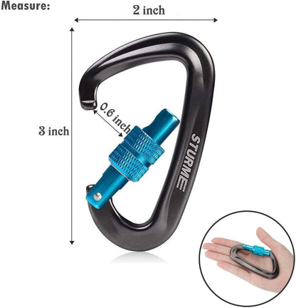 0.05 kilogram aluminum carabiner (Color: Purple)