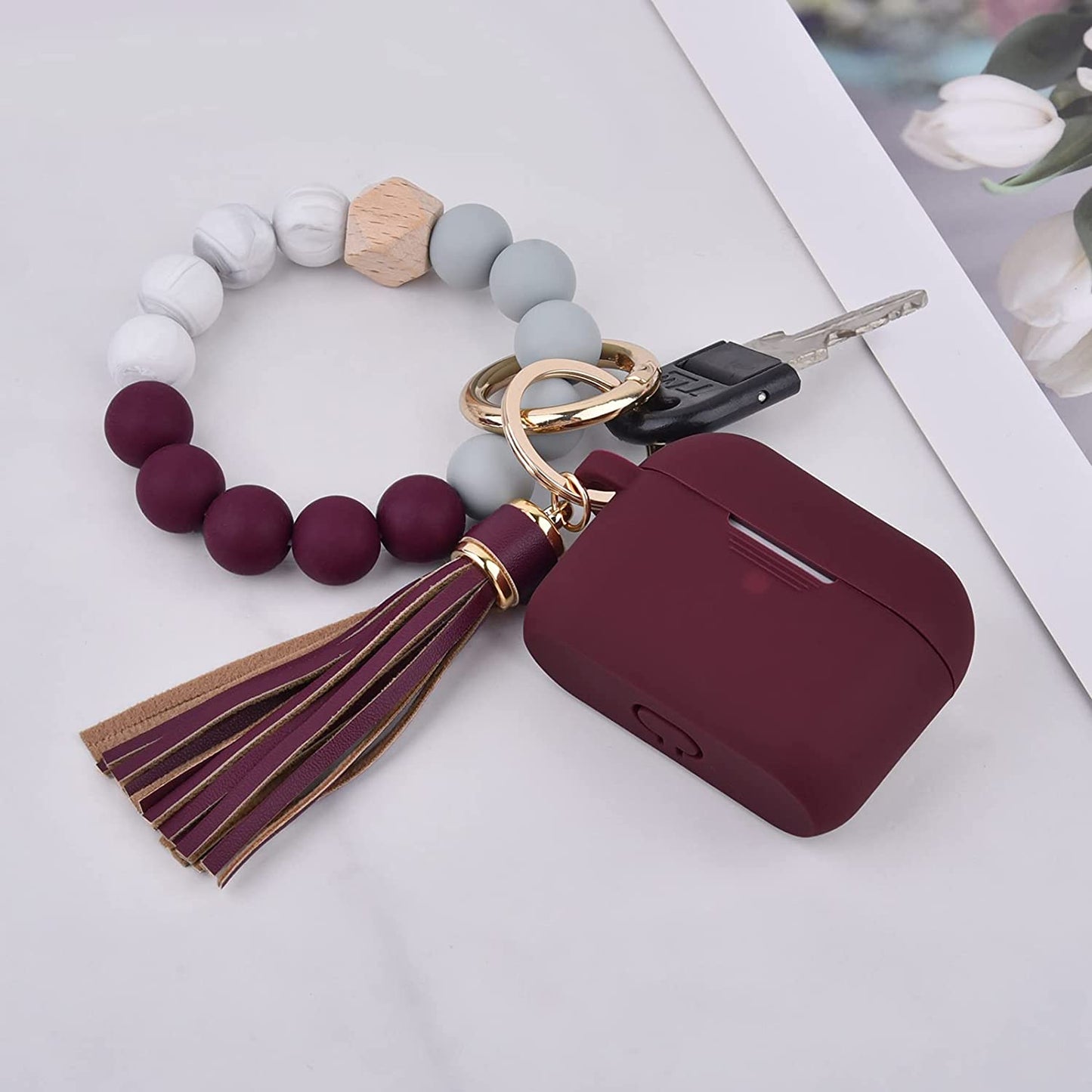 Airpods Pro Case, (Burgundy)