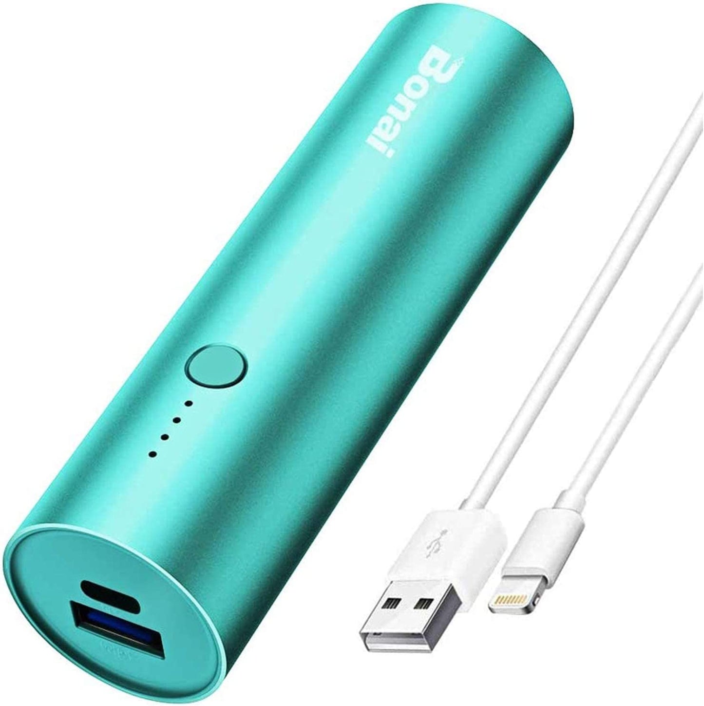 5000 mAh Aluminum Portable Charger, (Mint)