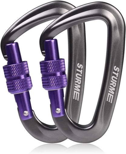 0.05 kilogram aluminum carabiner (Color: Purple)