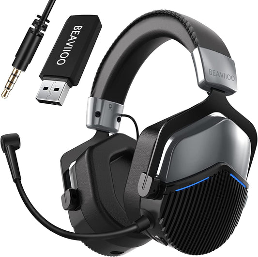 5.8G wireless gaming headset, with air cushions, blue accents