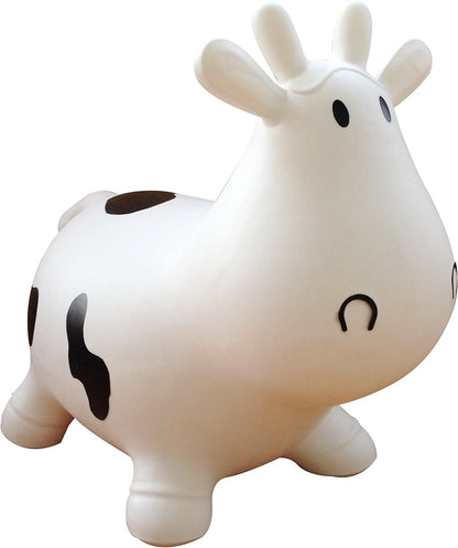 Inflatable White Cow with Hand Pump, 21.26 x 10.24 x 16.54