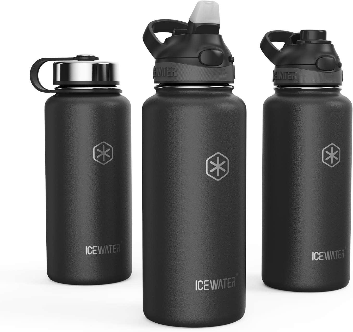 Insulated Water Bottle, (32 oz, Color:Black)