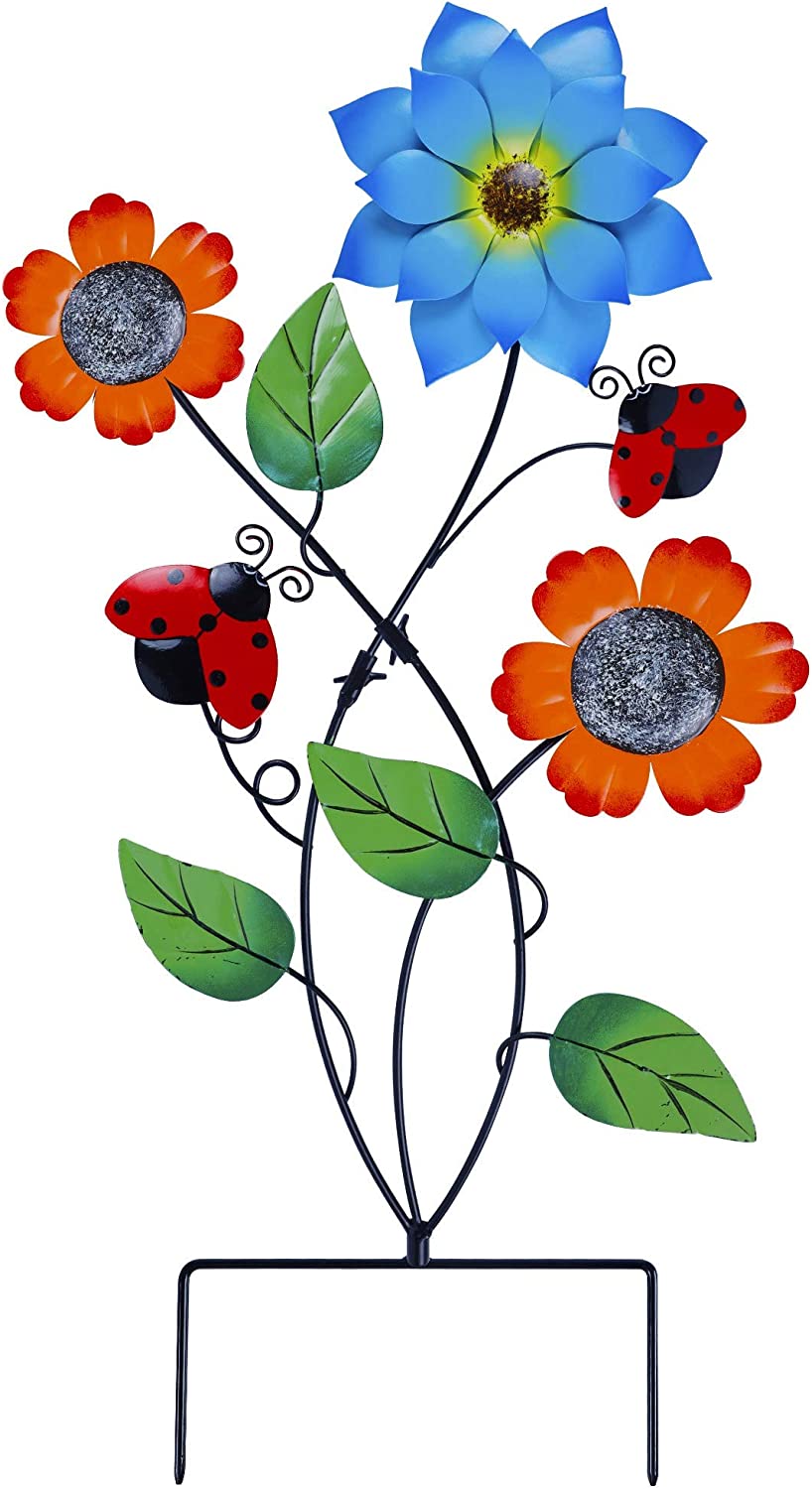 28 inch metal garden flowers