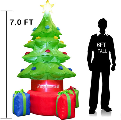 Inflatable Christmas tree, with 7ft led light