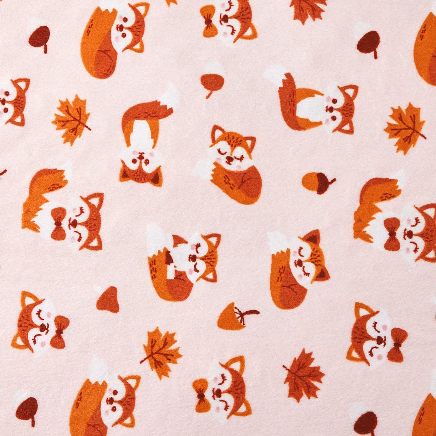 Animal Print Baby Blanket (30" x 40") Fox, Orange