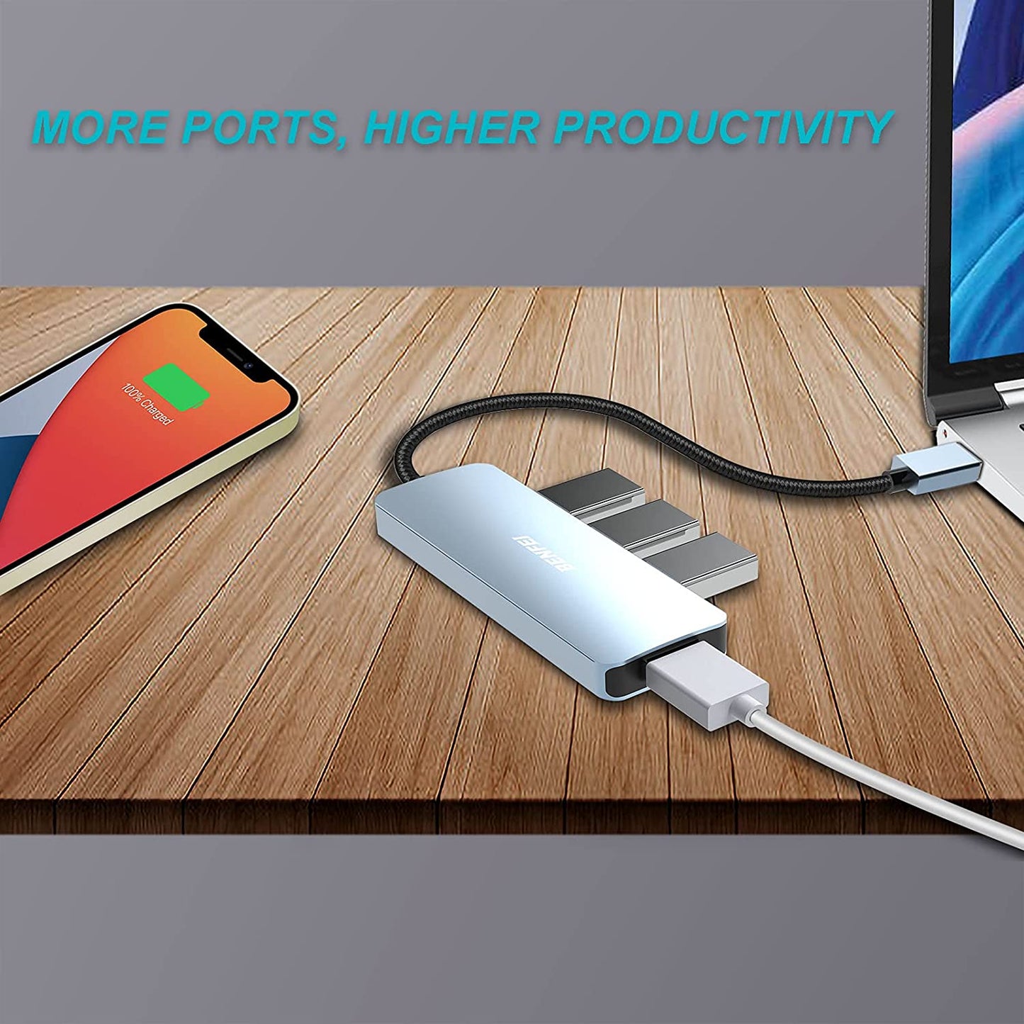 Portable Charger With USB Cable