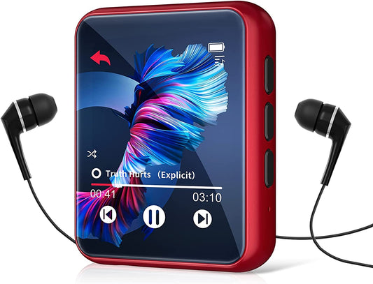32GB Bluetooth 5.0 Touch Screen MP3 Player (Red)