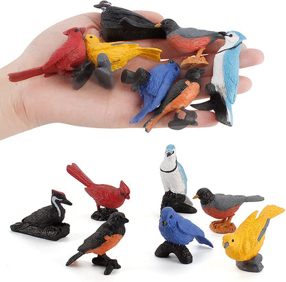 bird set, plastic toys, 7 pieces