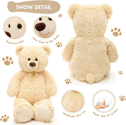 Giant Teddy Bear, 35.4", Beige