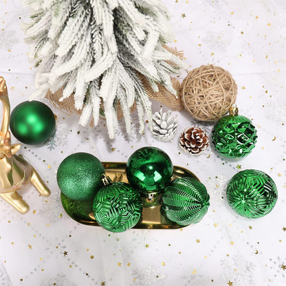 Christmas Ball Ornaments, Medium Size (2.36",Green)