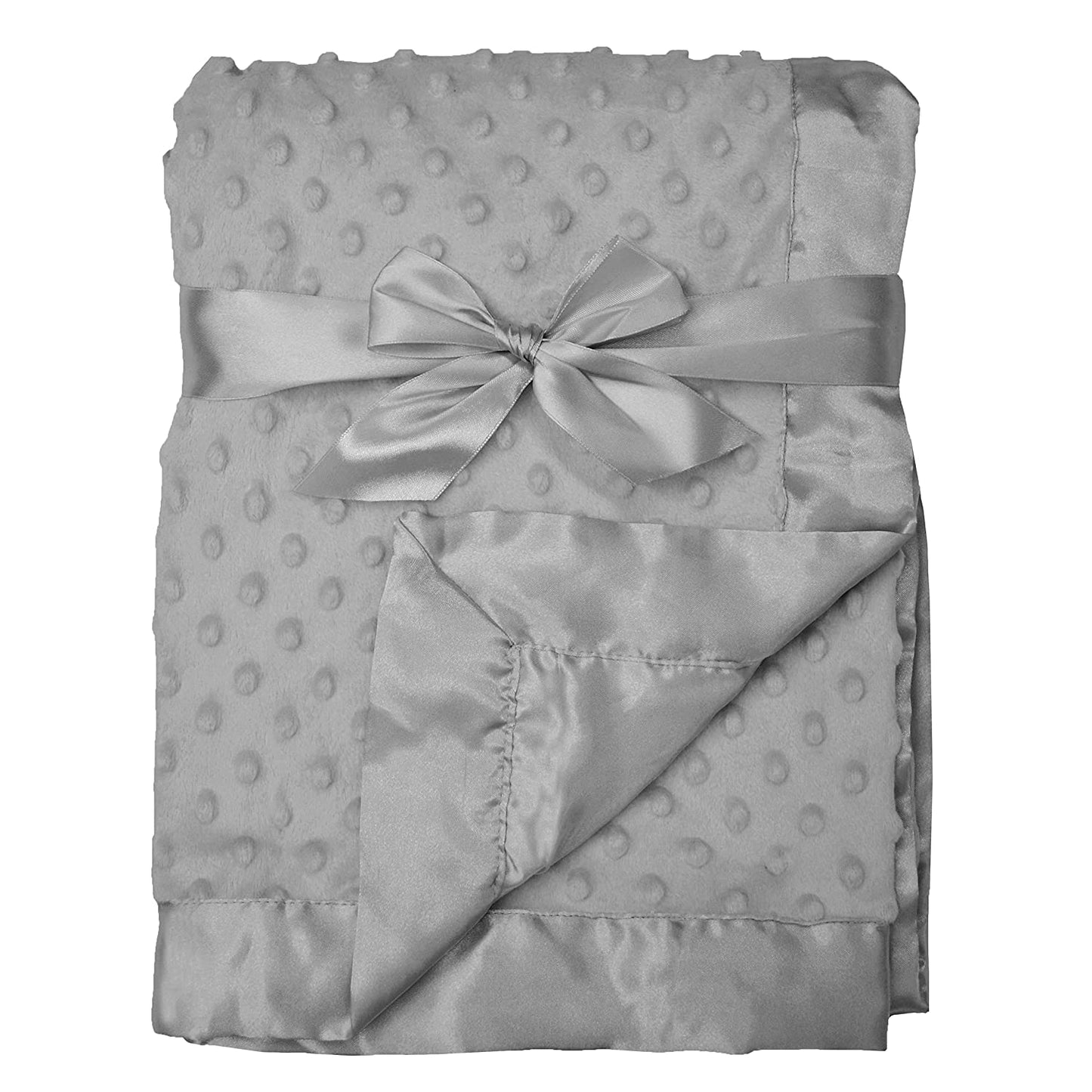 Soft Dotted Baby Blanket (30" x 40") Grey