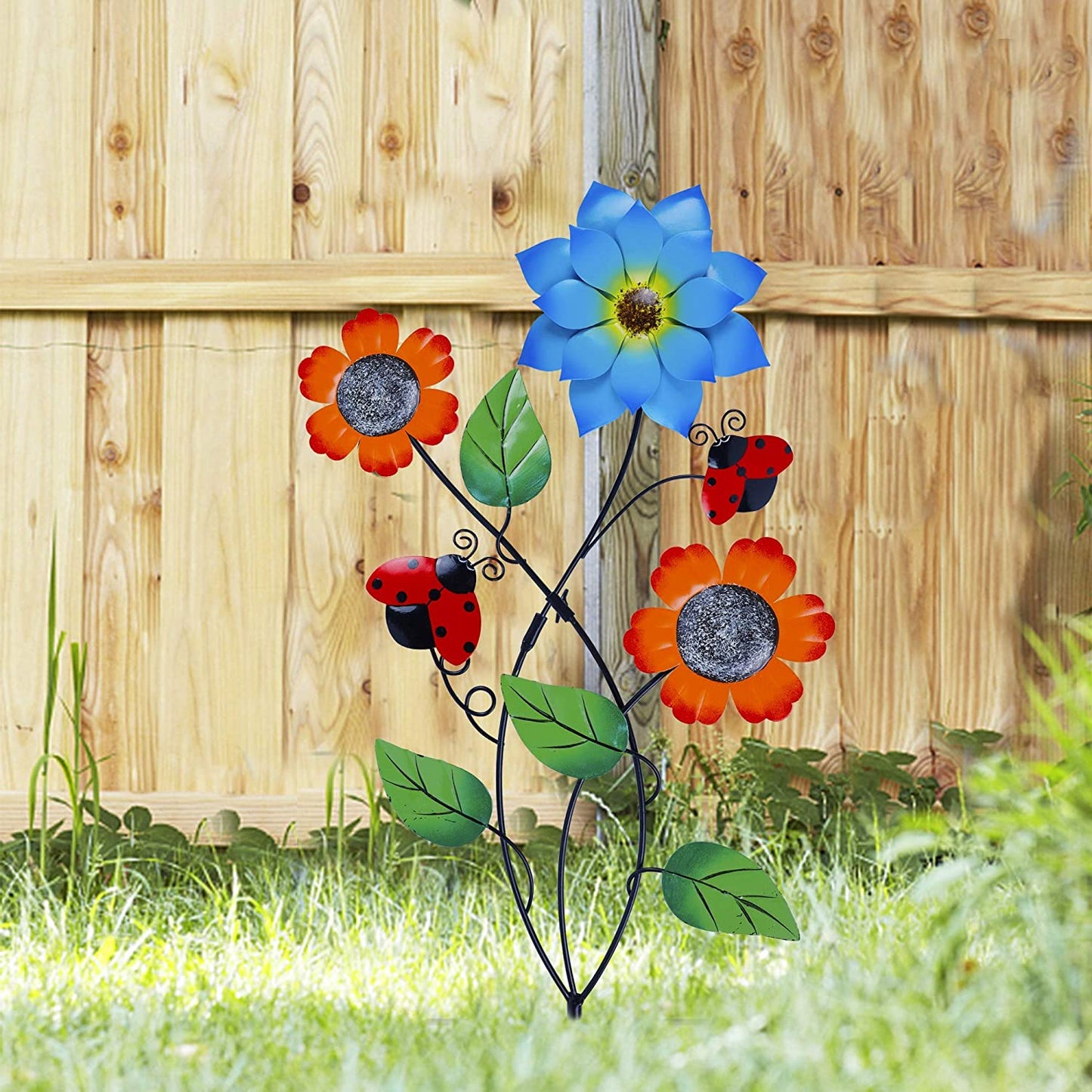 28 inch metal garden flowers