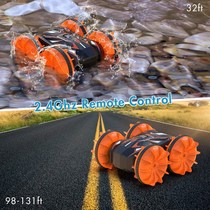 Waterproof Remote Control Car, Stunt Remote Control, Kids, Orange