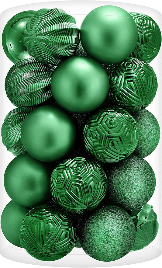 Christmas Ball Ornaments, Medium Size (2.36",Green)