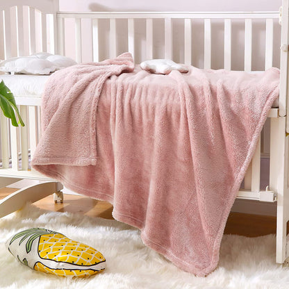 Soft and Fluffy Baby Fleece Blanket, (30" x 40"),  Dusty Pink