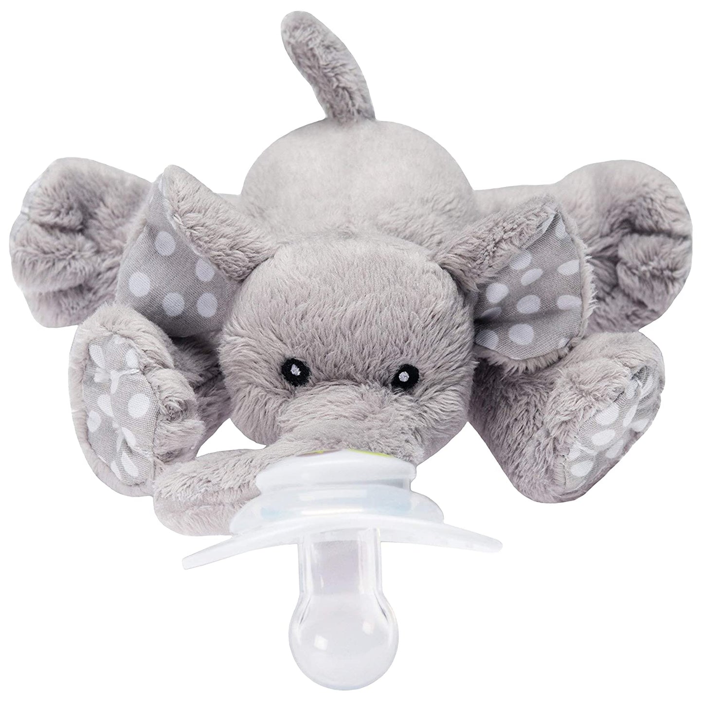 Plush toy including removable pacifier