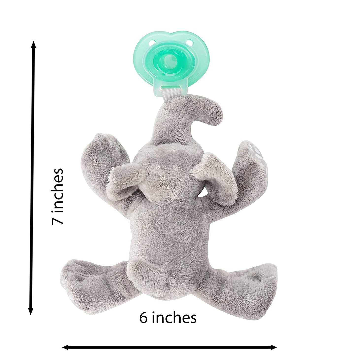 Plush toy including removable pacifier