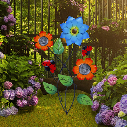 28 inch metal garden flowers