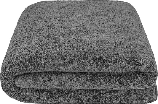 Large Absorbent Bath Towel, Dark Grey (40" x 80")